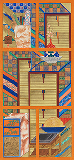 도안문 책거리 8폭 7