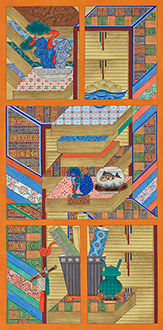 도안문 책거리 8폭 6