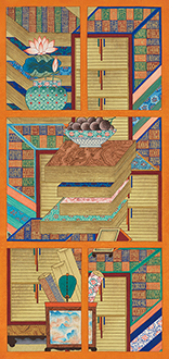 도안문 책거리 8폭 4