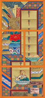 도안문 책거리 8폭 1