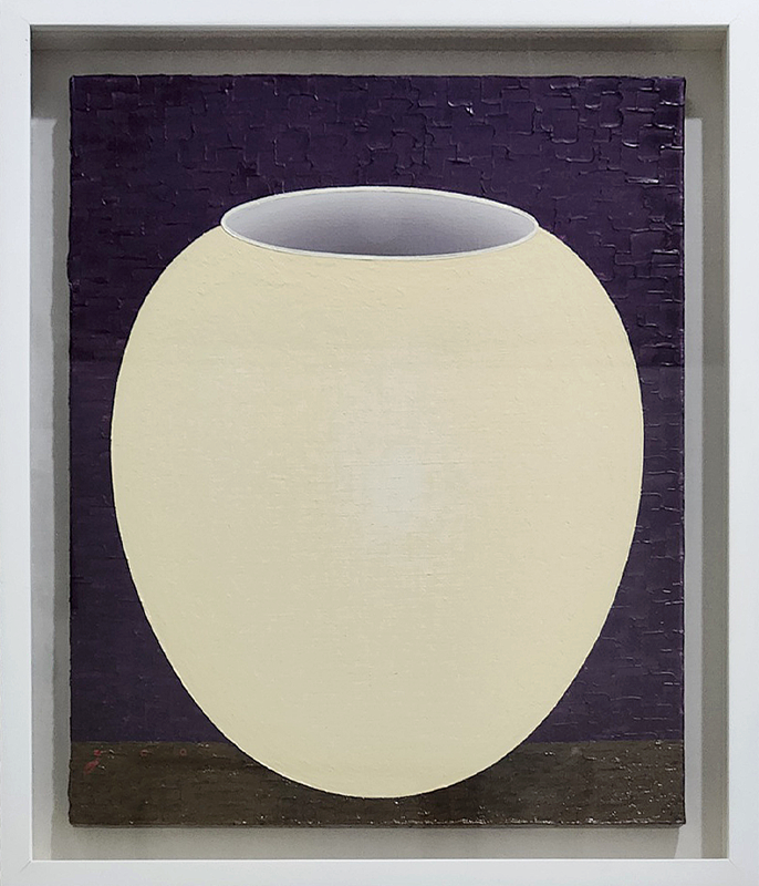 달항아리-빛의결 연노란 그릇