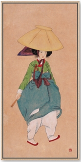 신윤복 미인도 (전모를 쓴 여인)