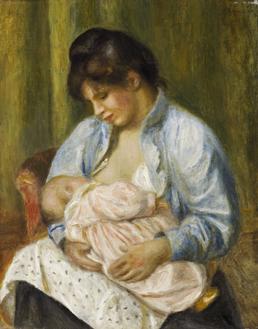 A Woman Nursing a Child