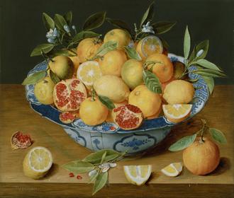 Flemish-Still Life with Lemons, Oranges and a Pomegranate