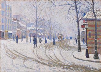 Snow, Boulevard de Clichy, Paris, 1886 