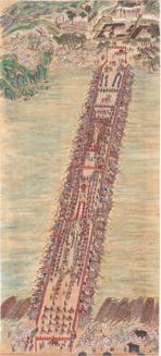 화성능행도8폭 1 (한강주교환어도)