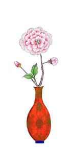 WHHACHHO 꽃병 분홍