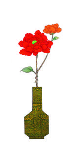 WHHACHHO 꽃병 빨강