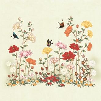 민화 WHHACHHO 화초밭 초록