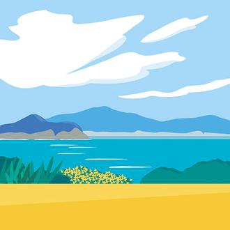 외도에서 바라본 풍경