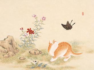 김홍도 (황묘농접도)