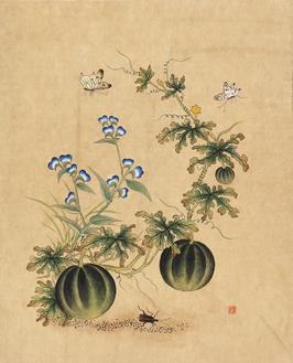 신사임당 (초충도_수박과 여치)