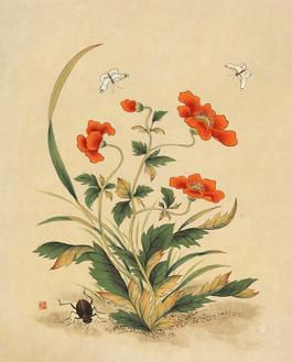 신사임당 (초충도_가선화와 풀거미)