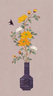 꽃병 가을 보라