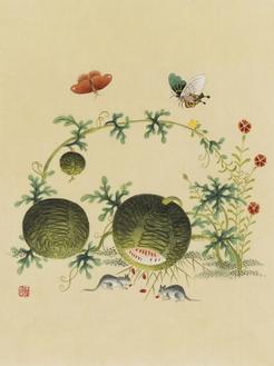 신사임당 (초충도_수박과 들쥐)