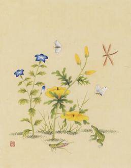 신사임당 (초충도_어숭이와 개구리)