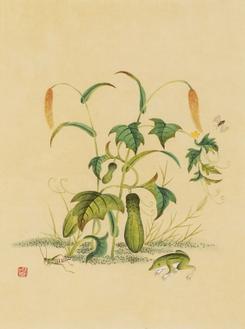 신사임당 (초충도_오이와 개구리)