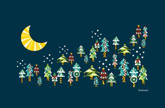 눈 내리는 달밤