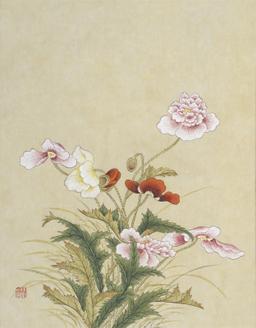 신사임당 (화조도 12폭 양귀비)