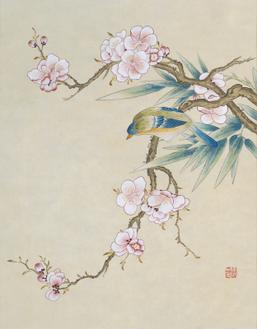 신사임당 (화조도 12폭 매화 대나무 새)