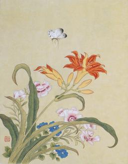 신사임당 (화조도 12폭 원추리와 패랭이)