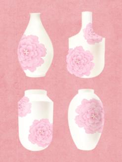 꽃 도자기 핑크