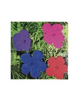 Flowers, C. 1964 (1 Purple, 1 Blue, 1 Pink, 1 Red)