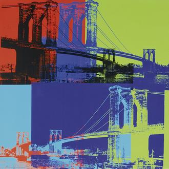 Brooklyn Bridge, 1983 (Orange, Blue, Lime)