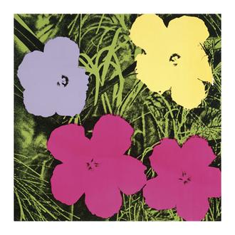 Flowers, 1970 (1 Purple, 1 Yellow, 2 Pink)