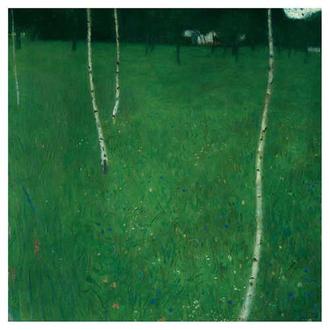 Farmhouse with Young Birch Trees