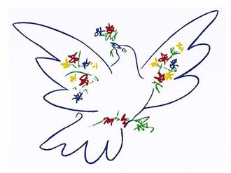 Dove With Flowers