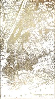 Gold Foil City Map New York