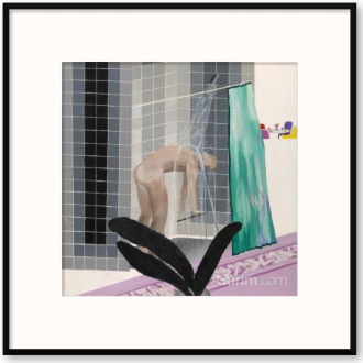 Man in Shower in Beverly Hills, 1964