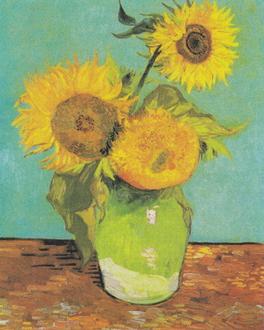 Three Sunflowers in a Vase, 1888