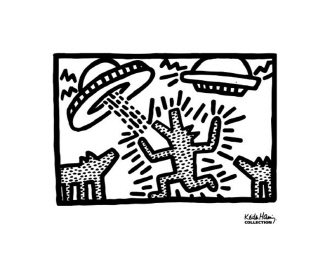 Untitled, 1982 (dogs with UFOs)