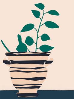 Dancing Vase With Palm Ⅱ