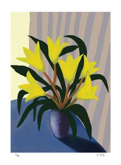 파란 화병이 있는 방