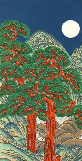 일월오봉도 4폭 1