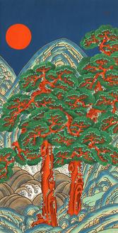 일월오봉도 4폭 4