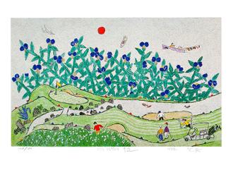 제주생활의 중도 Blue Flower