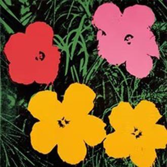 Flowers, C.1964 (1 Red, 1 Pink, 2 Yellow)