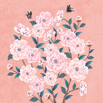 꽃가지 네츄럴 연분홍