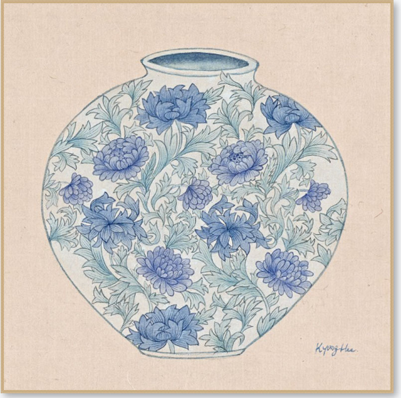달항아리_Chrysanthemum Blue