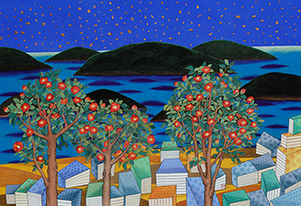 동백이 핀 남해마을