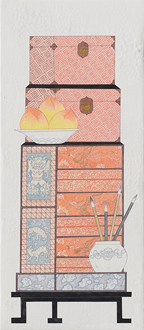 붉은 책거리 (벽화) II