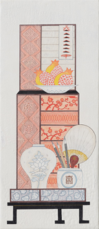 붉은 책거리 (벽화) I