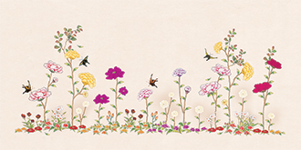 민화 WHHACHHO 화초밭 가로