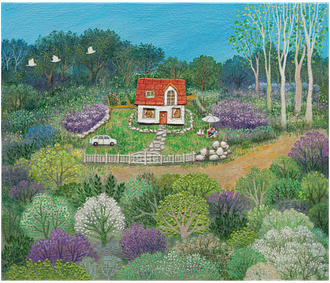 붉은 지붕으로 지었지