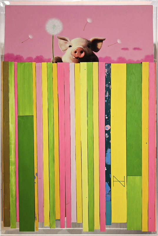 Olivia over the Wood Fence