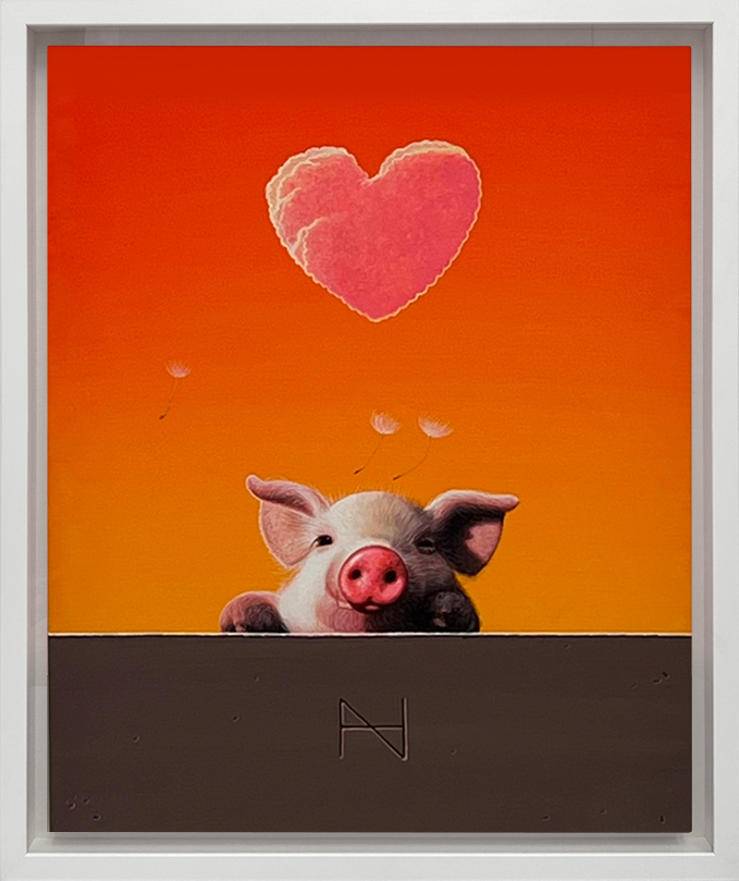 Olivia over the Wall (Pink Heart Cloud)